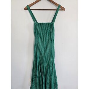 Maeve by Anthropologie Lelia Eyelet Midi Dress Womens Size 4 Green - NWT